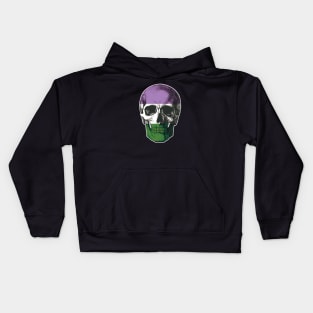 Gender Queer Skull Kids Hoodie